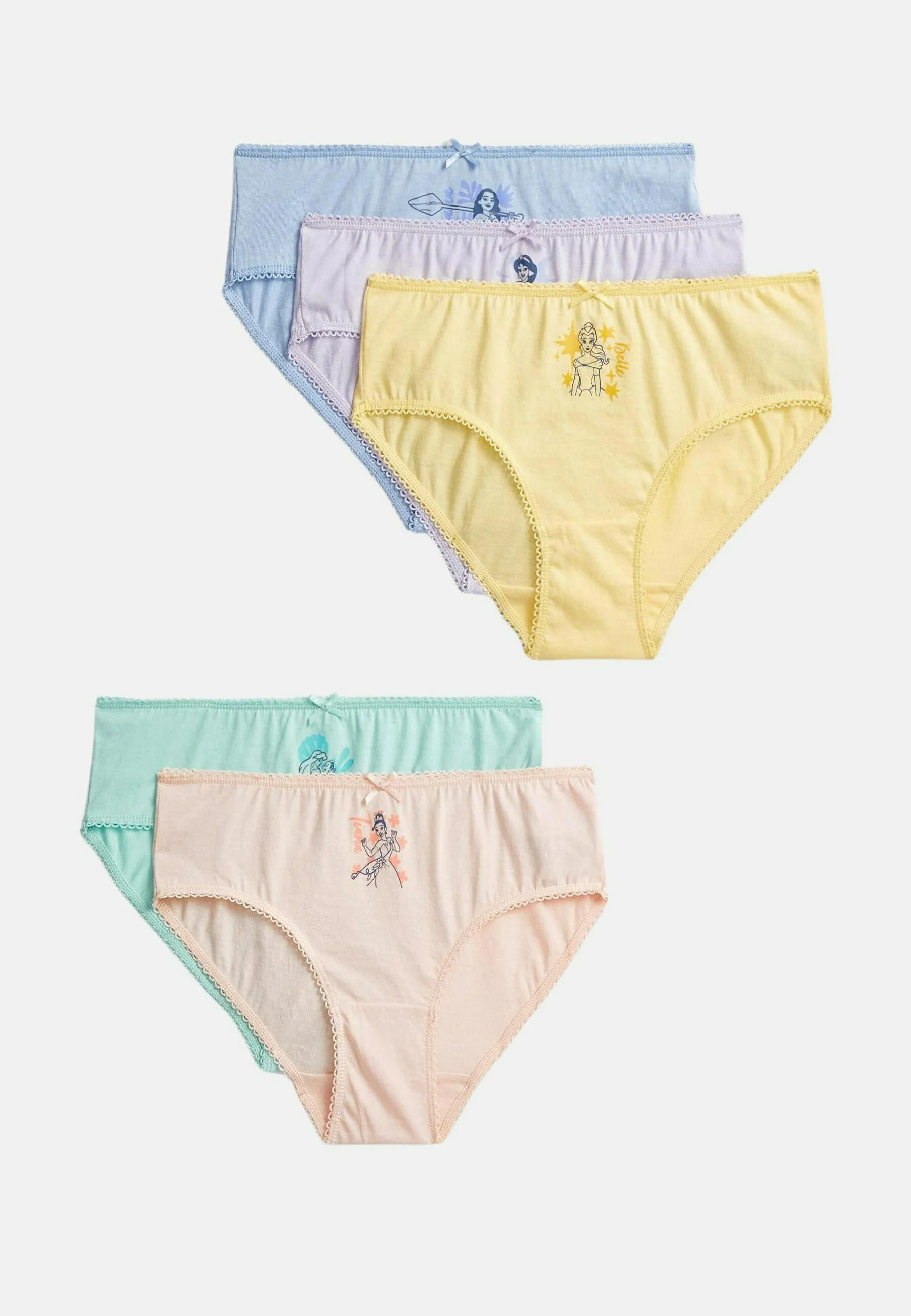 Marks & Spencer BRAGUITAS DE ALGODÓN PURO DISNEY PRINCESS™ 5PK - Conjunto de ropa interior
