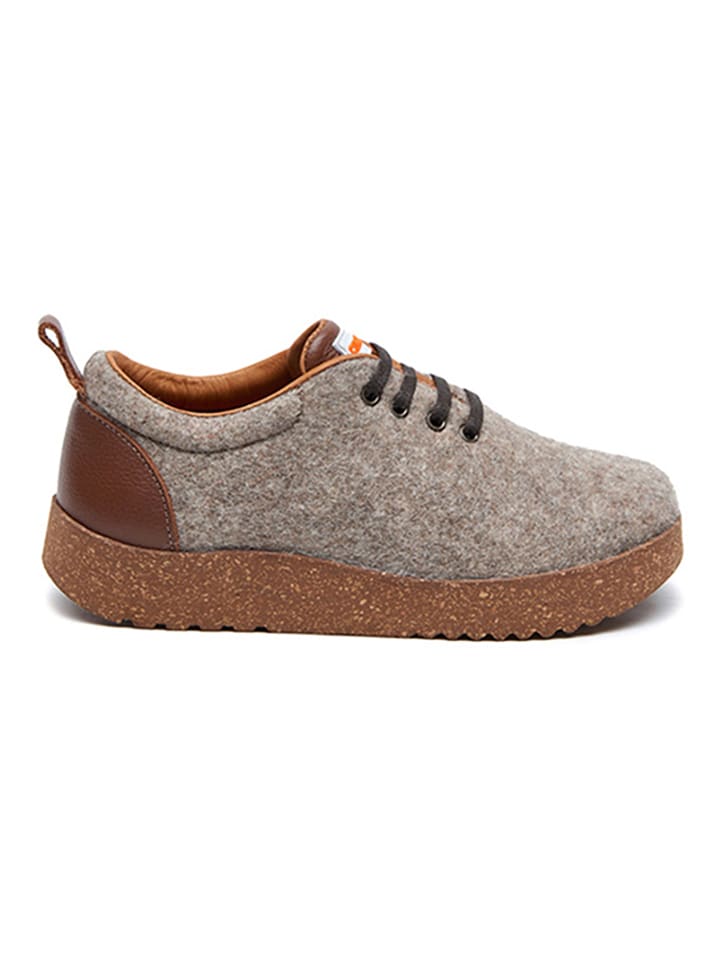 Comfortfusse Woll-Sneakers in Hellbraun günstig kaufen