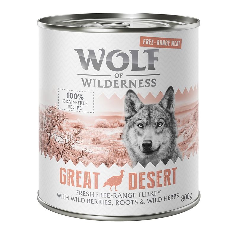 Sparpaket 12 x 800 g Wolf of Wilderness 'Freiland-Fleisch'