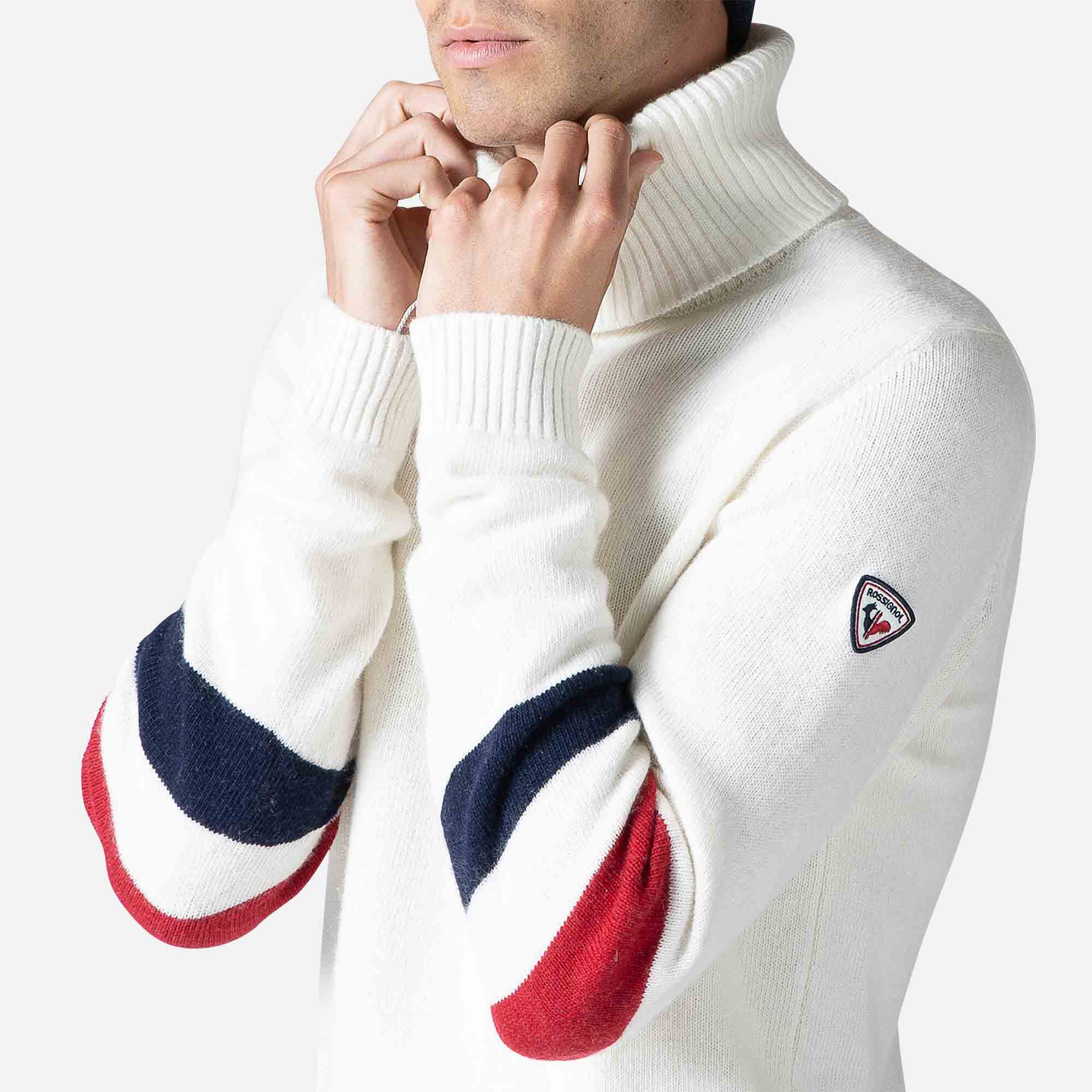 Pull en maille à col roulé Signature homme