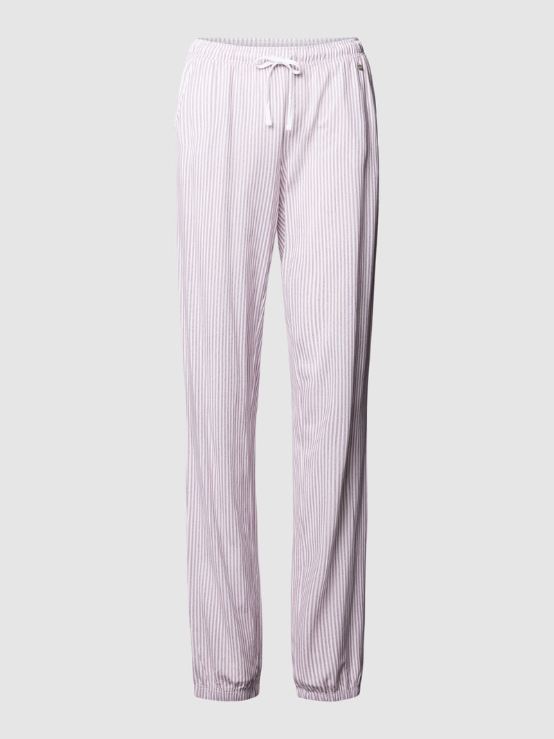 Pyjama-Hose mit Streifenmuster Modell 'Everyday' in bordeaux rot