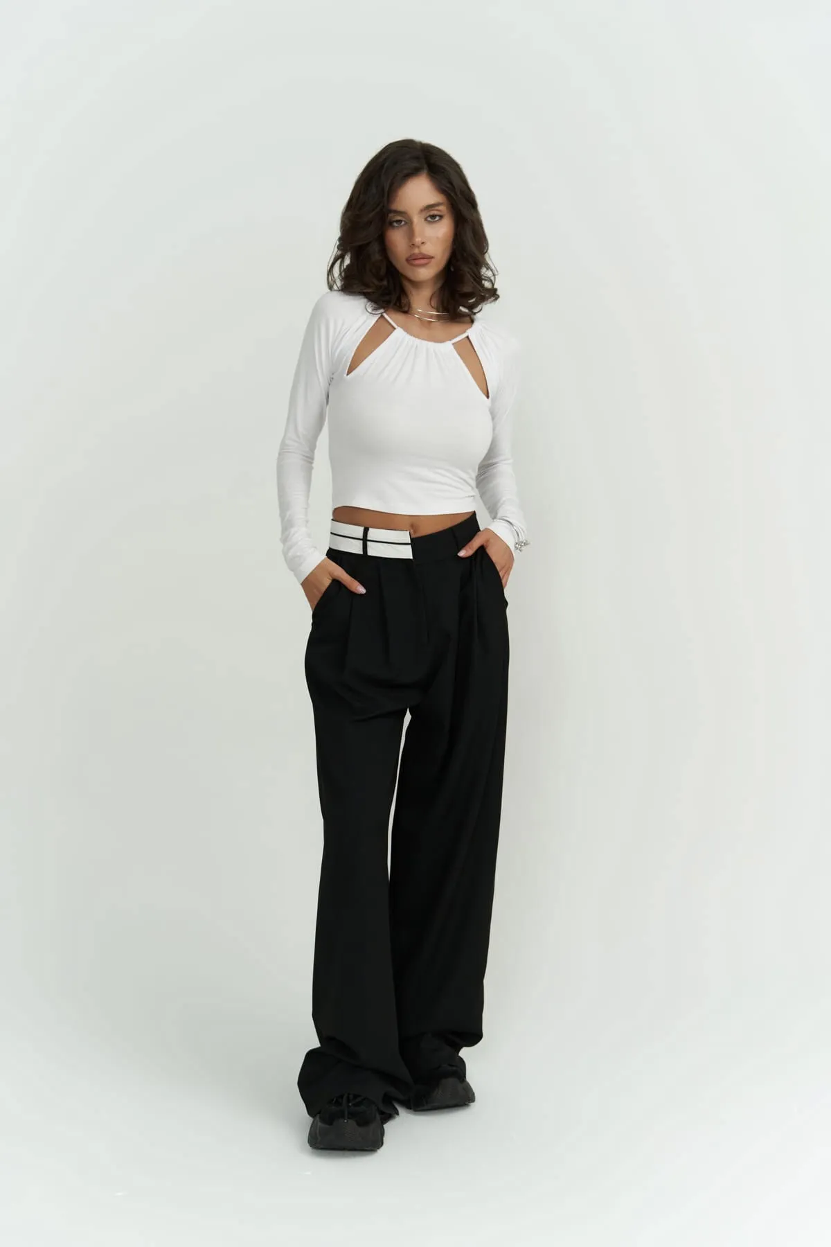 MAİ COLLECTİON  Hose - Schwarz - Straight