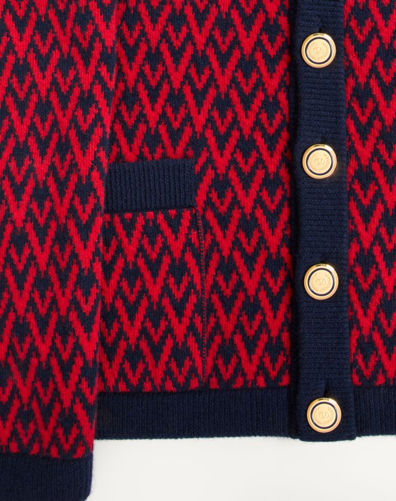 Wollen vest met Toute La V-motief