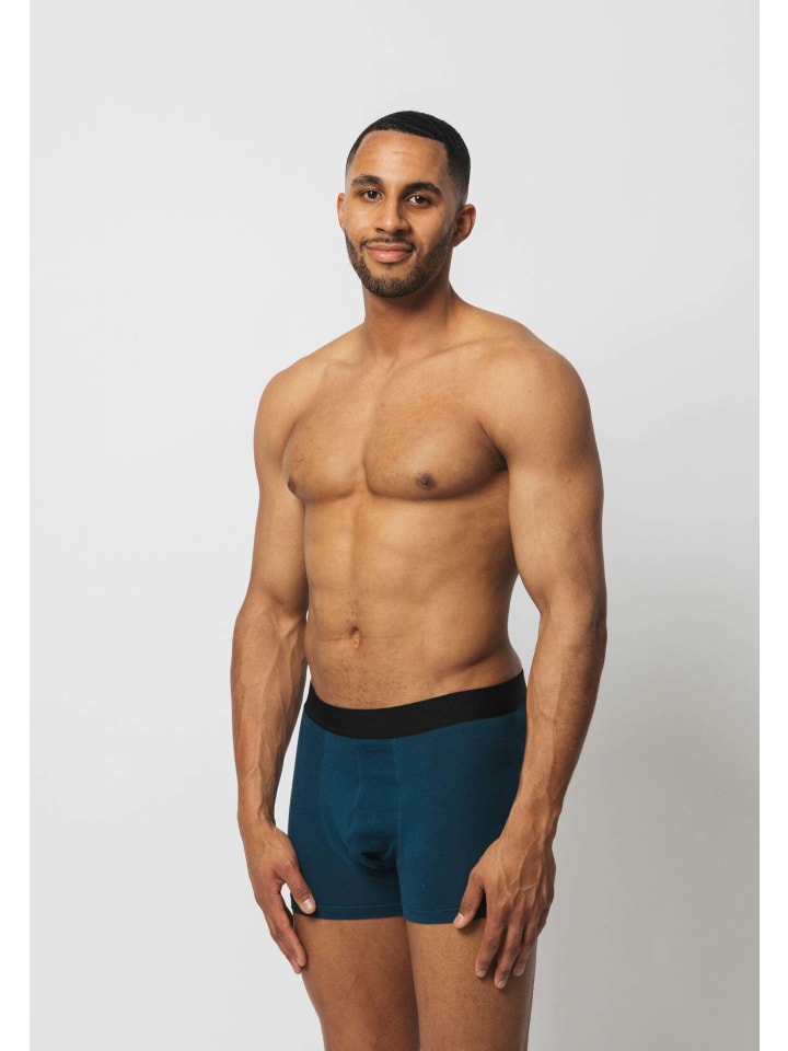SNOCKS Boxershorts ohne Logo aus Bio-Baumwolle 6 Stück in Mix (Rot/Olive/Blau) günstig kaufen
