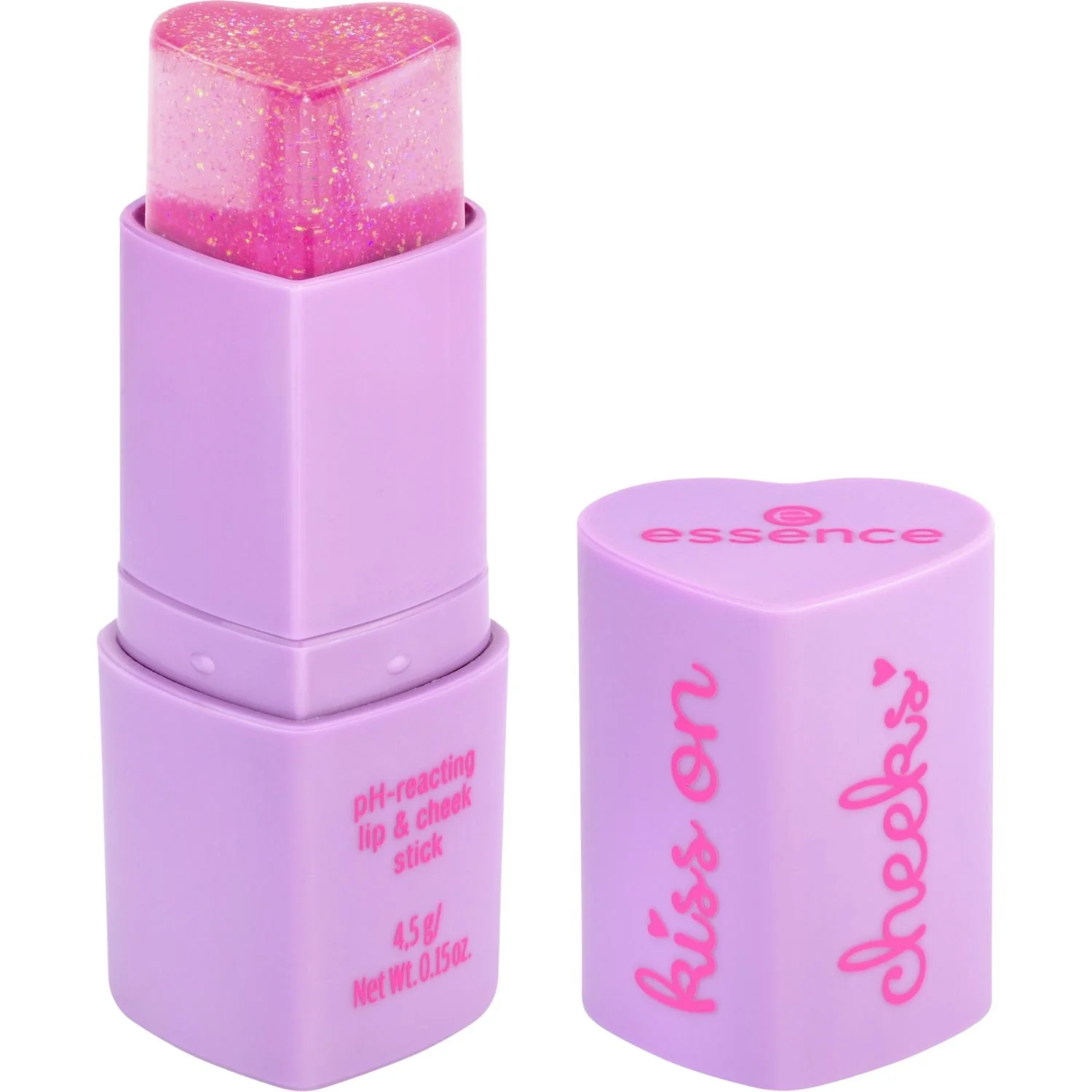Barra de labios y mejillas Facial Kiss On Cheeks que reacciona al pH: colorete en barra, brillo, sublimadores e iluminadores.
