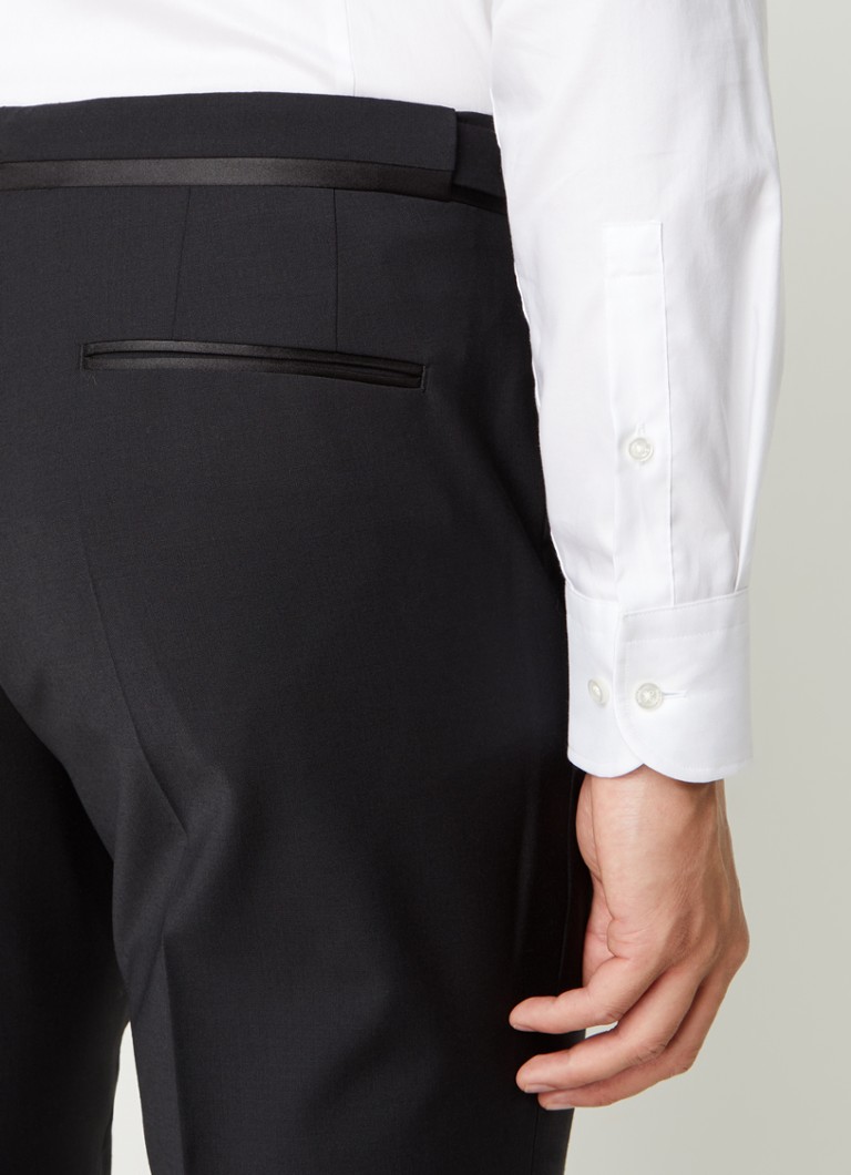 Pantaloni de poker slim fit cu buzunare cusute.