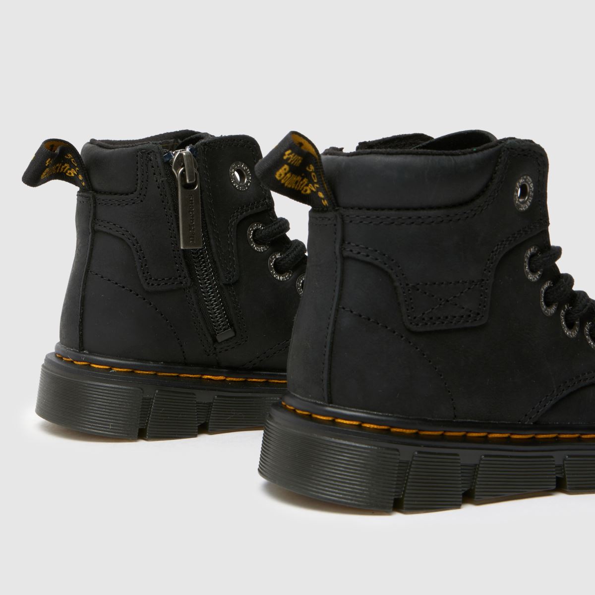 Dr Martens svarta raffe ankelstövlar för pojkar, småbarn