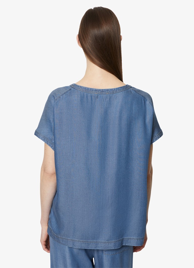 Marc O'Polo chambray T-shirt with breast pocket