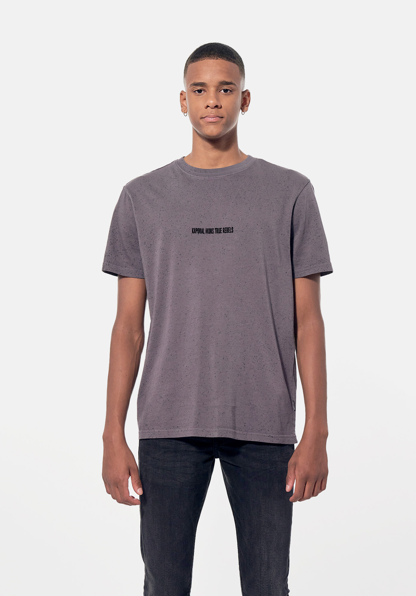 LARRY  T-shirt gris Homme en 100% coton