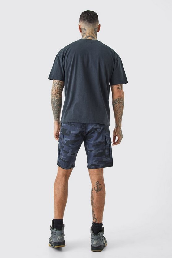 Tall Camouflage Twill Cargo-Shorts