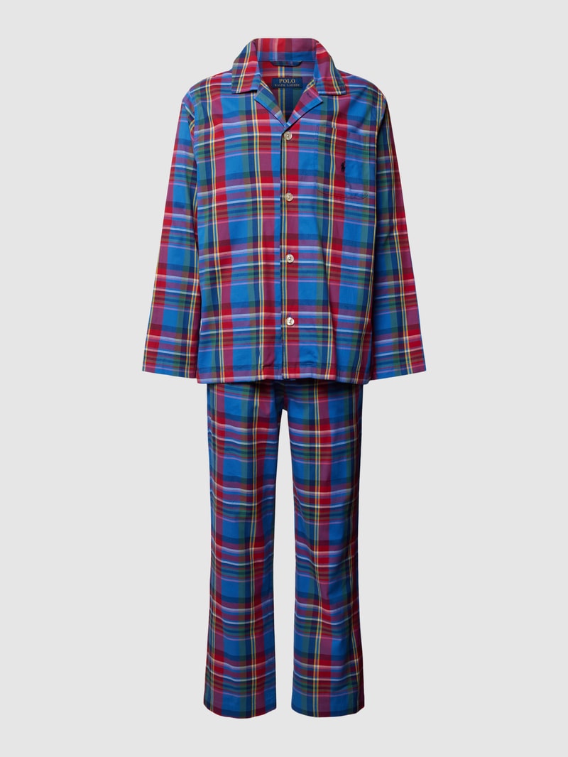 Pyjama mit Tartan-Karo in rot