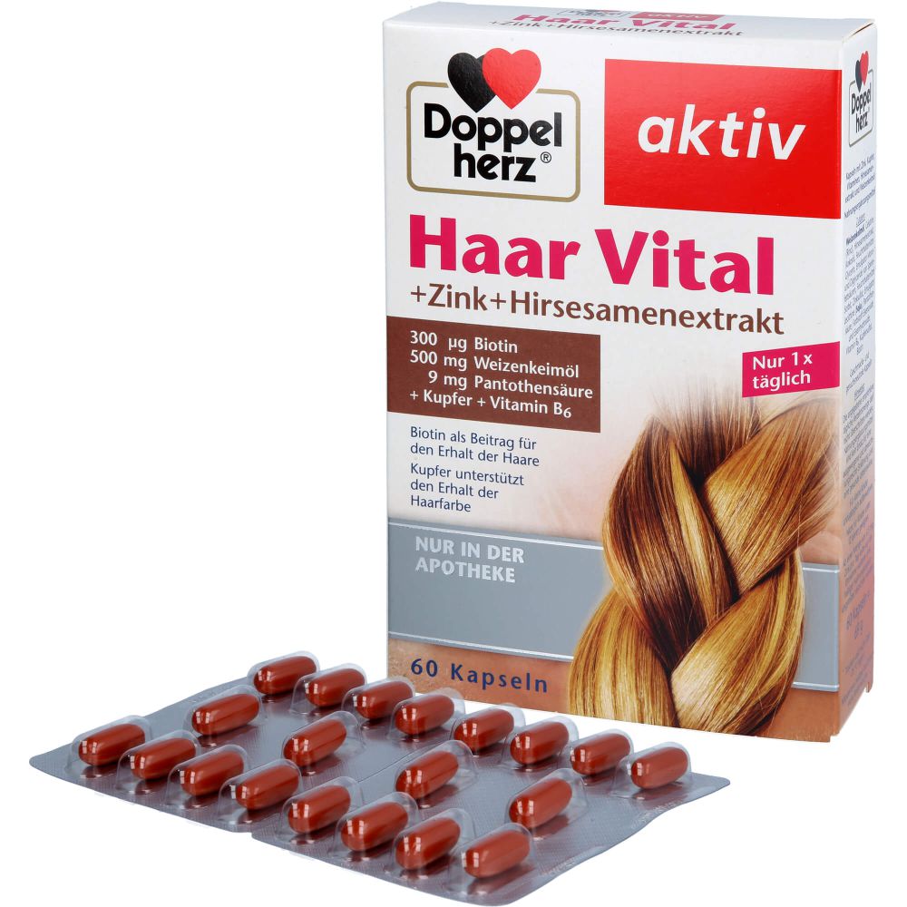 Haar Vital+Zink+Hirseextrakt Kapseln