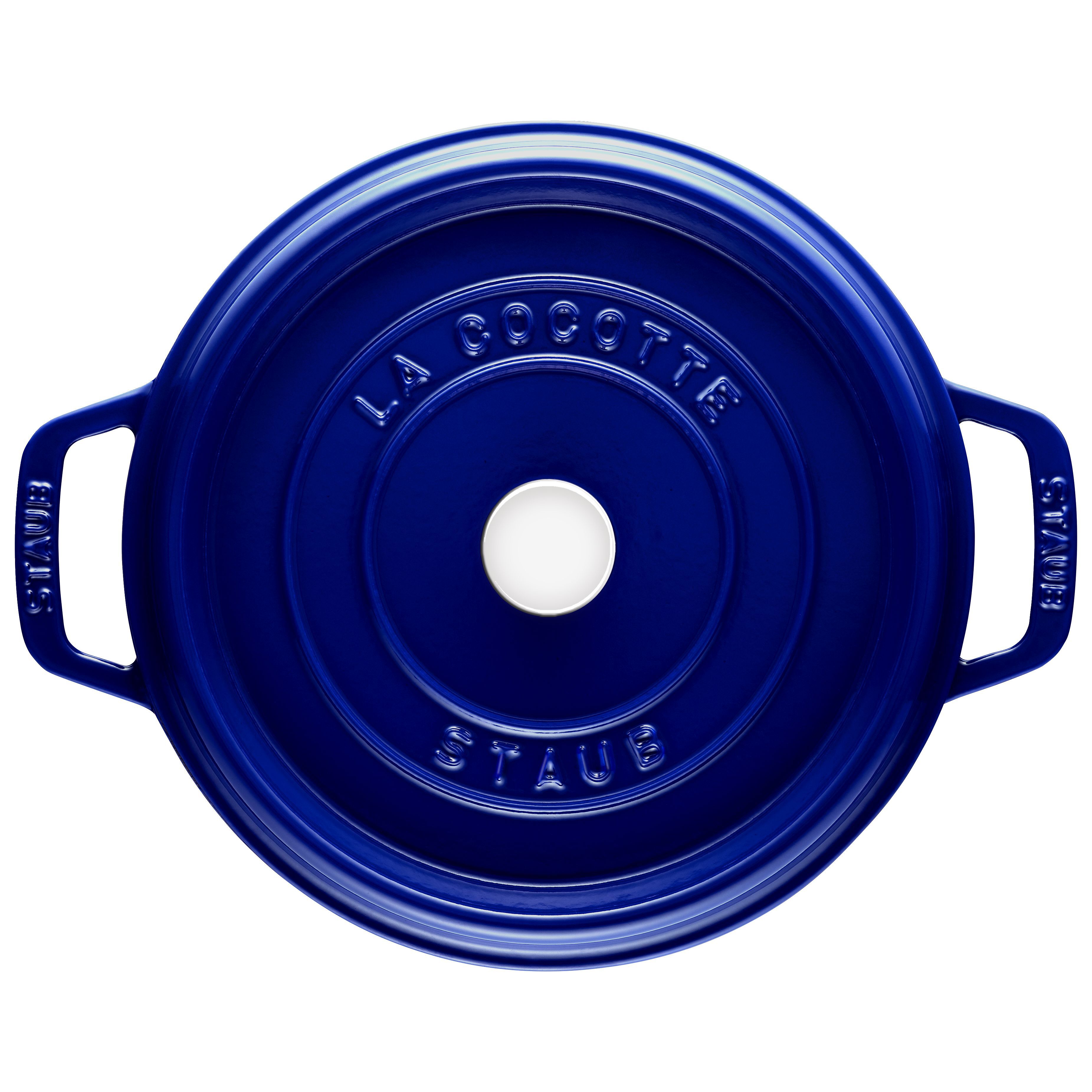 Cocotte 30 cm, rund, Dunkelblau, Gusseisen