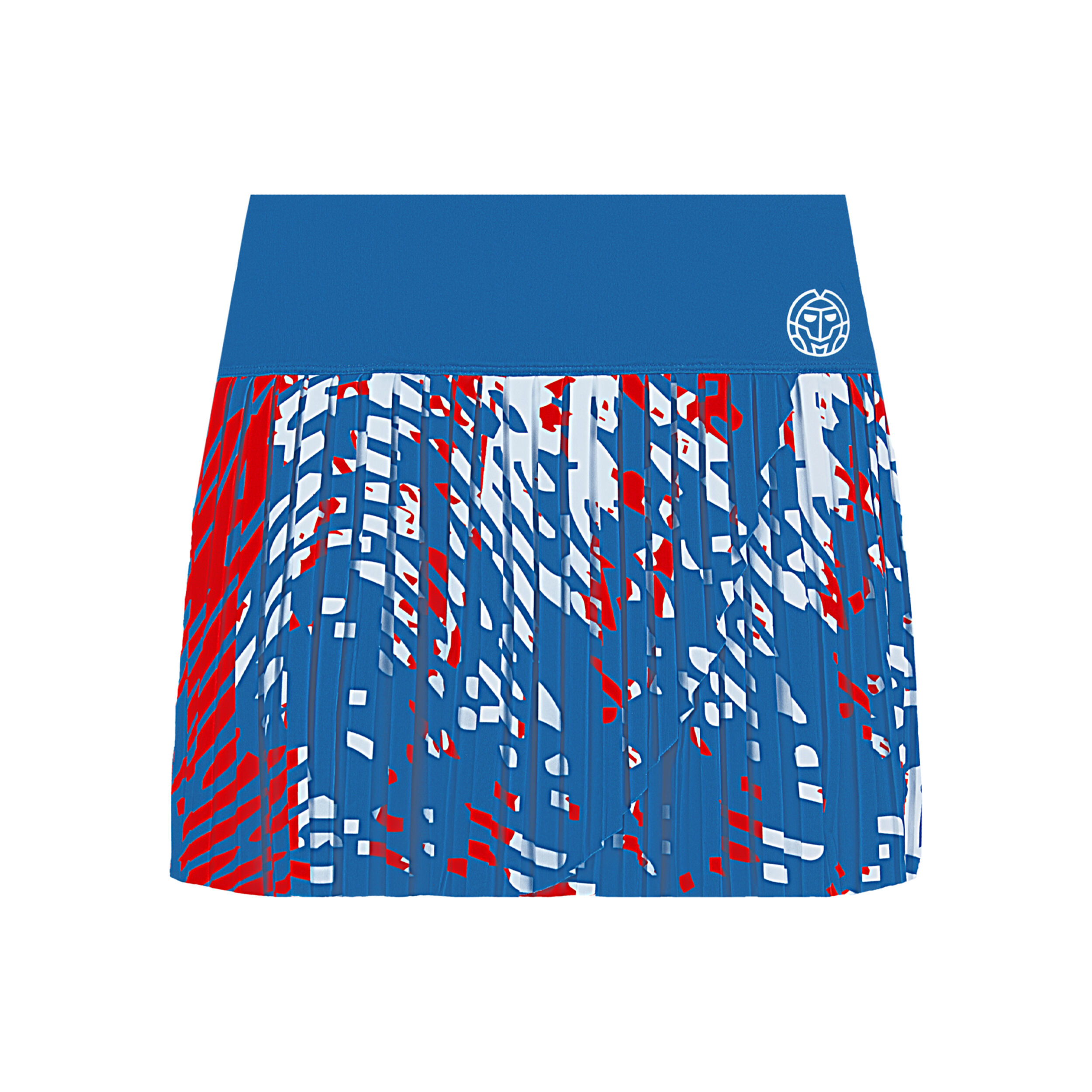 Lowey Tech Plissee Rock Damen - Blau, Weiß