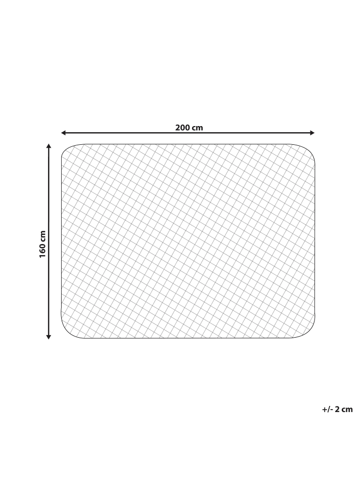 Beliani Topper ALMANZOR in Weiß - (W) 200 x (H) 1 x (L) 160 cm günstig kaufen onesize