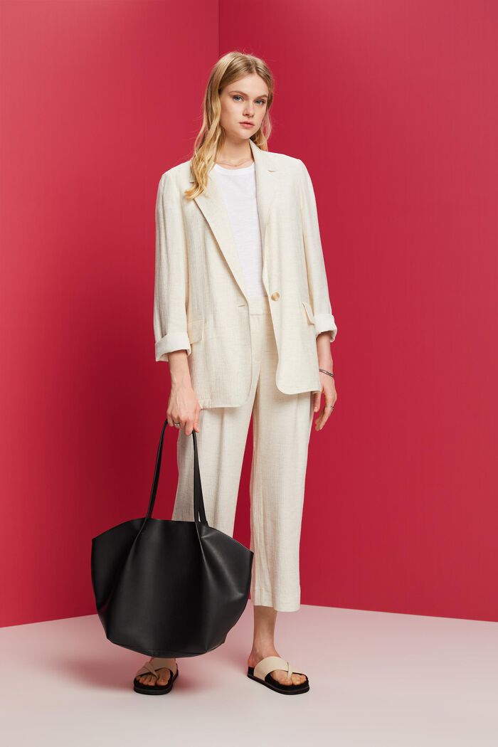 Blazer mit Crinkle-Effekt, LENZING™ ECOVERO™