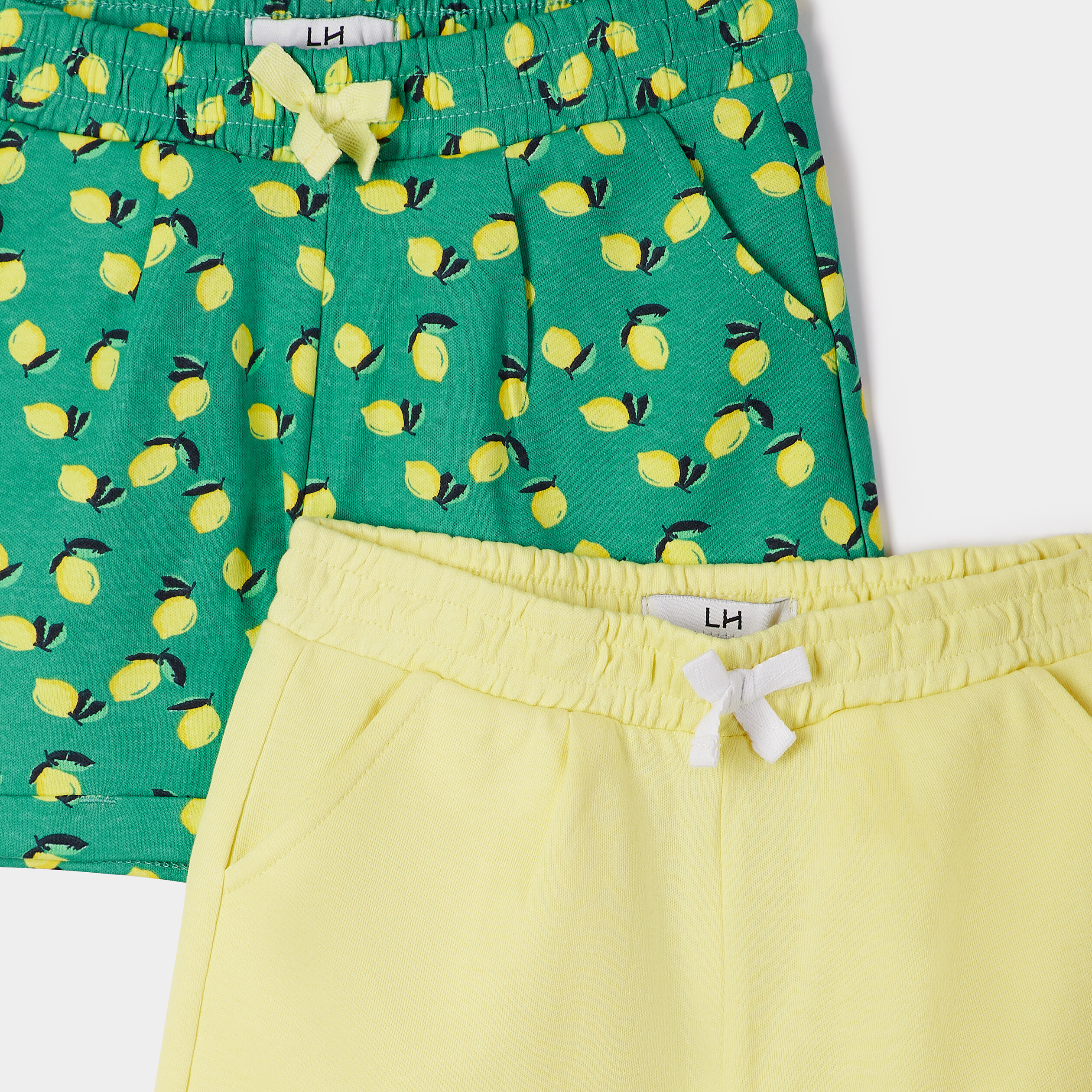 Lot 2 shorts vert foncé fille | La Halle