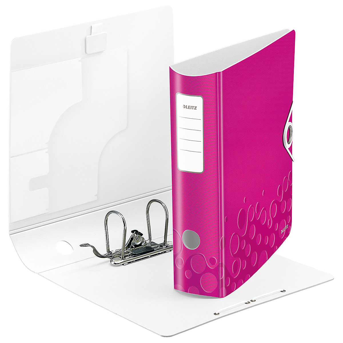 Aktenordner Polyfoam 1106 Active WOW pink A4 180°, Breite 8 cm