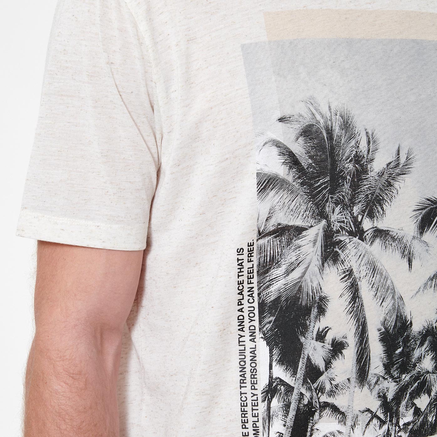 CHAD   T-shirt beige chiné Homme