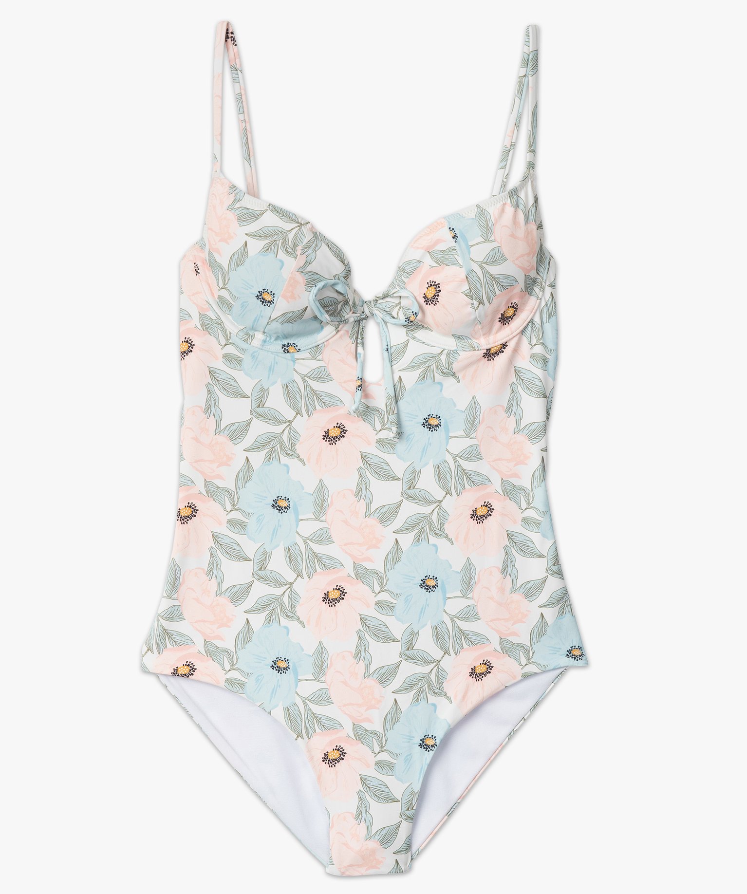 Maillot de bain femme une pièce à motifs fleuris avec arma... imprime | GEMO