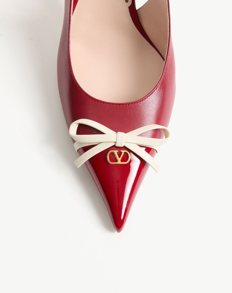 Bepointy 80mm slingback-pumps i laklæder og børnestil