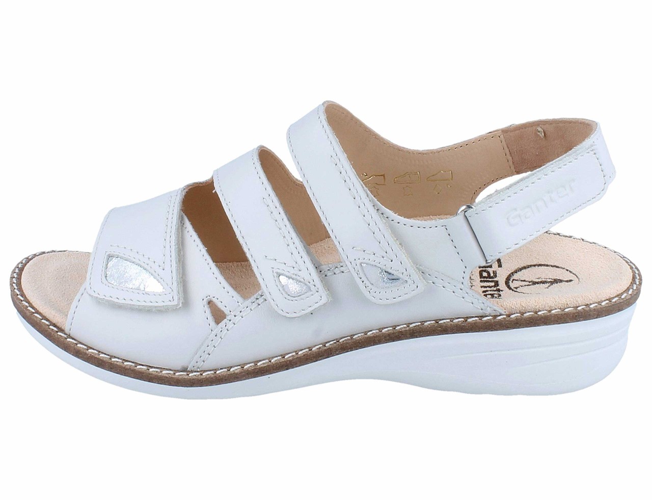 GANTER Komfort Sandalen weiss