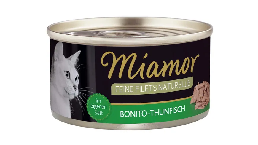 Miamor Katzennassfutter Feine Filets naturelle Bonito Thunfischfisch 80 g