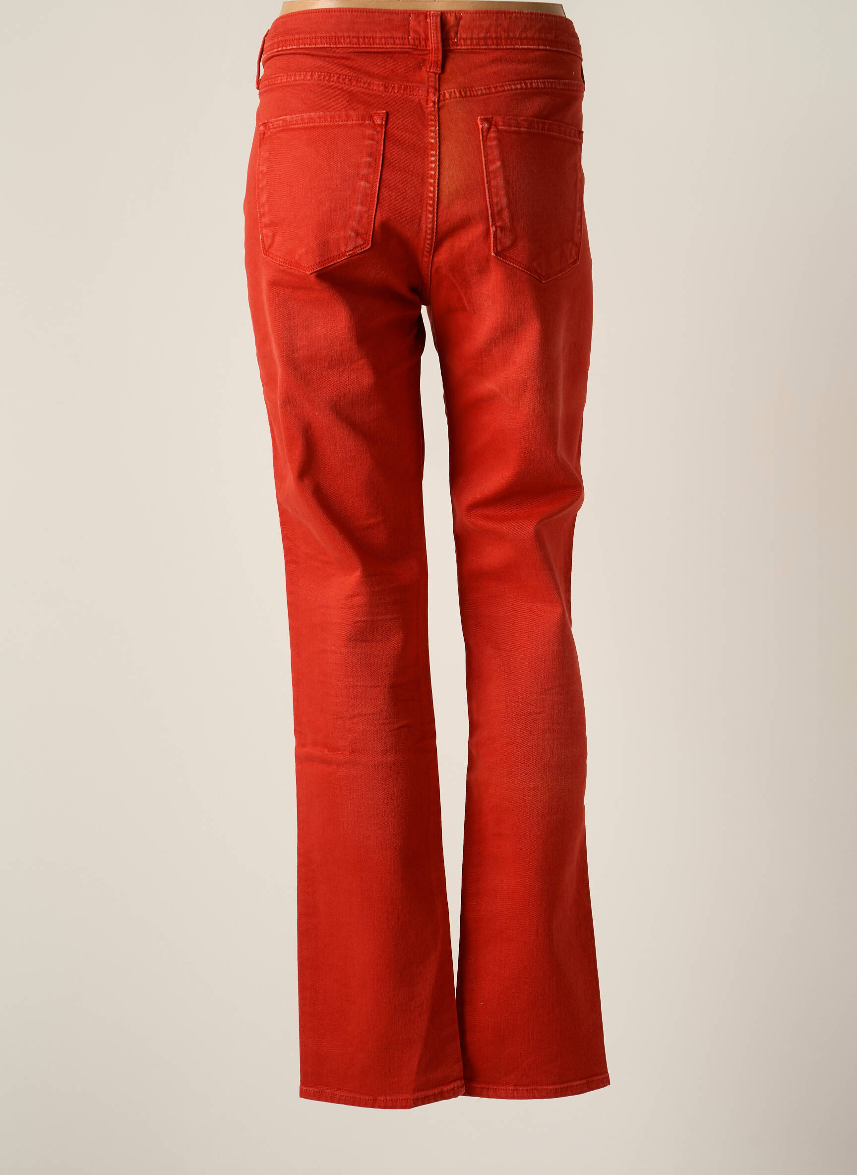 Le Petit Baigneur Jeans Coupe Droite Femme couleur orange