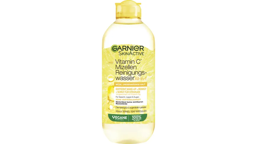 Garnier Skin Active Mizellen Reinigungswasser Vitamin C für müde Haut 400 ml