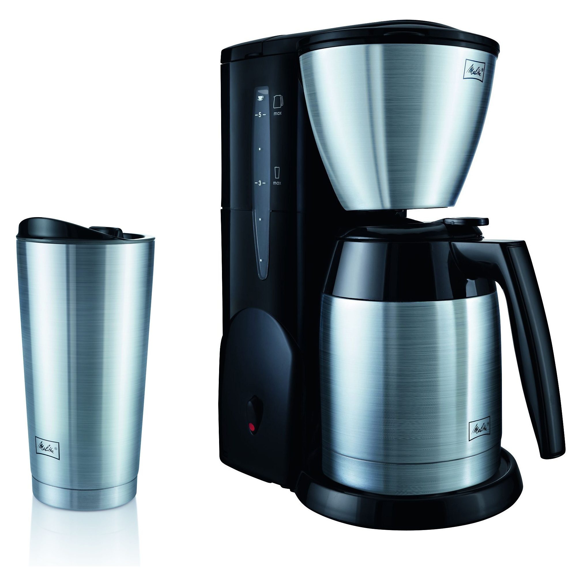 Melitta Filterkaffeemaschine Melitta® Single5® Therm M728, 0,62l Kaffeekanne, Papierfilter 1x2, mit Edelstahl-Thermobecher