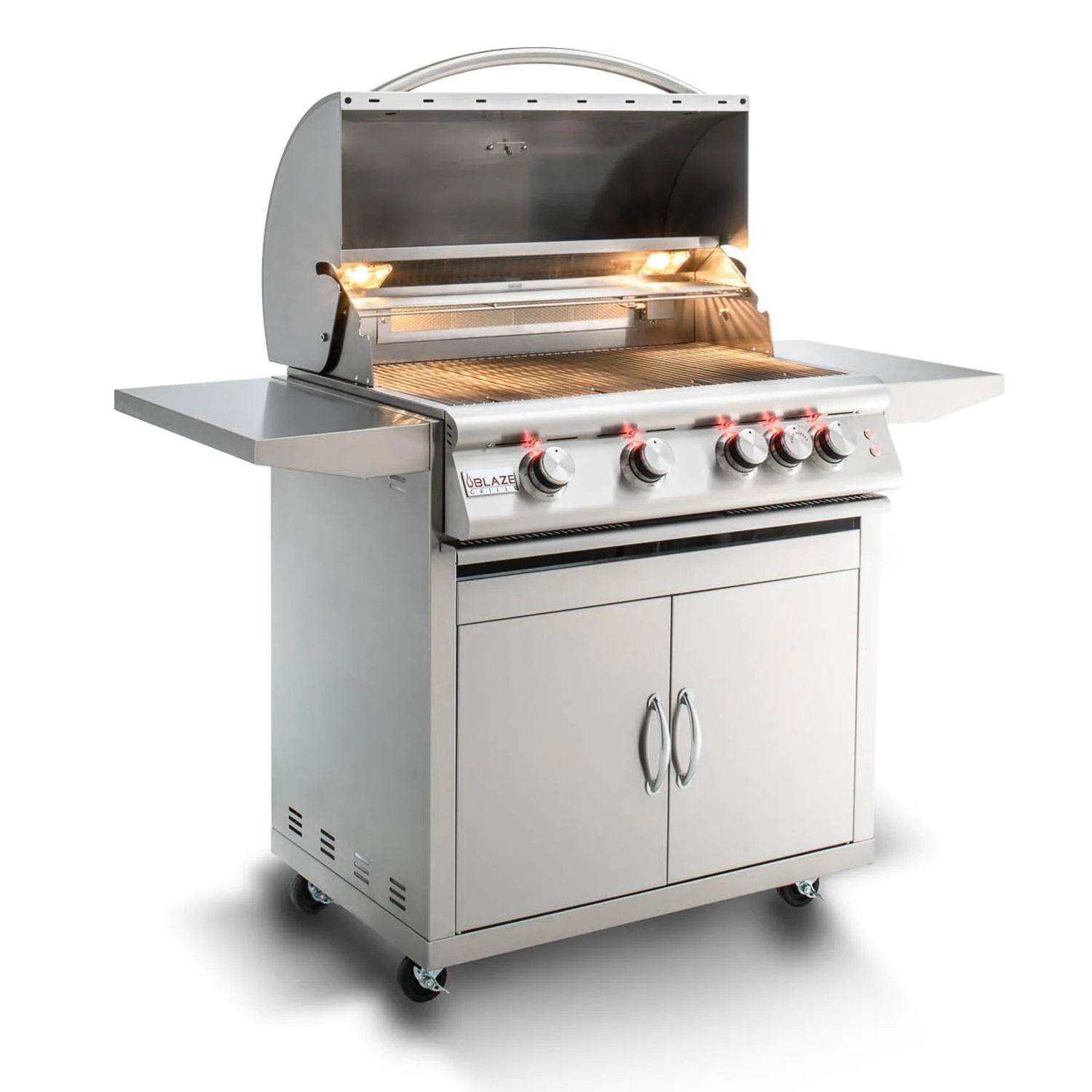 Blaze Premium LTE Marine Grade 32-Inch 4-Burner Freestanding Propane Gas Grill With Rear Infrared Burner & Grill Lights - BLZ-4LTE2MG-LP