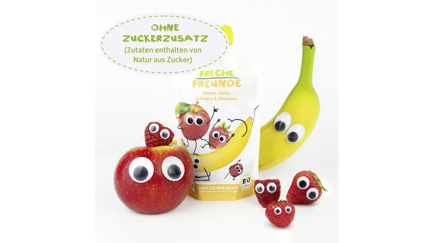 Freche Freunde Fruchtpüree Quetschie Banane, Apfel, Erdbeere & Himbeere 100 g