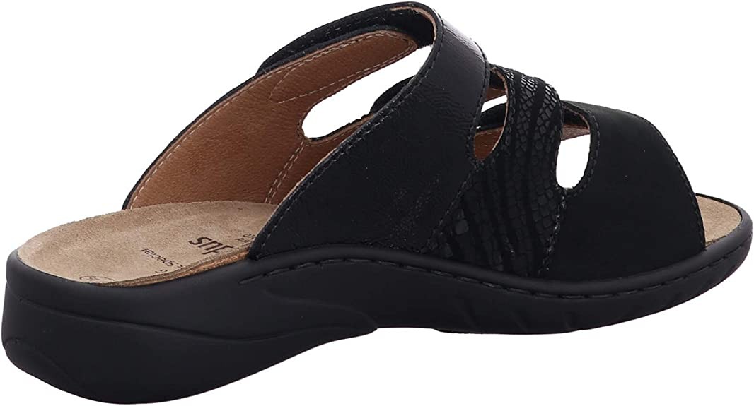 SOLIDUS Klassische Sandalen schwarz Wellness Spezial NUBUK/SHAPE/P