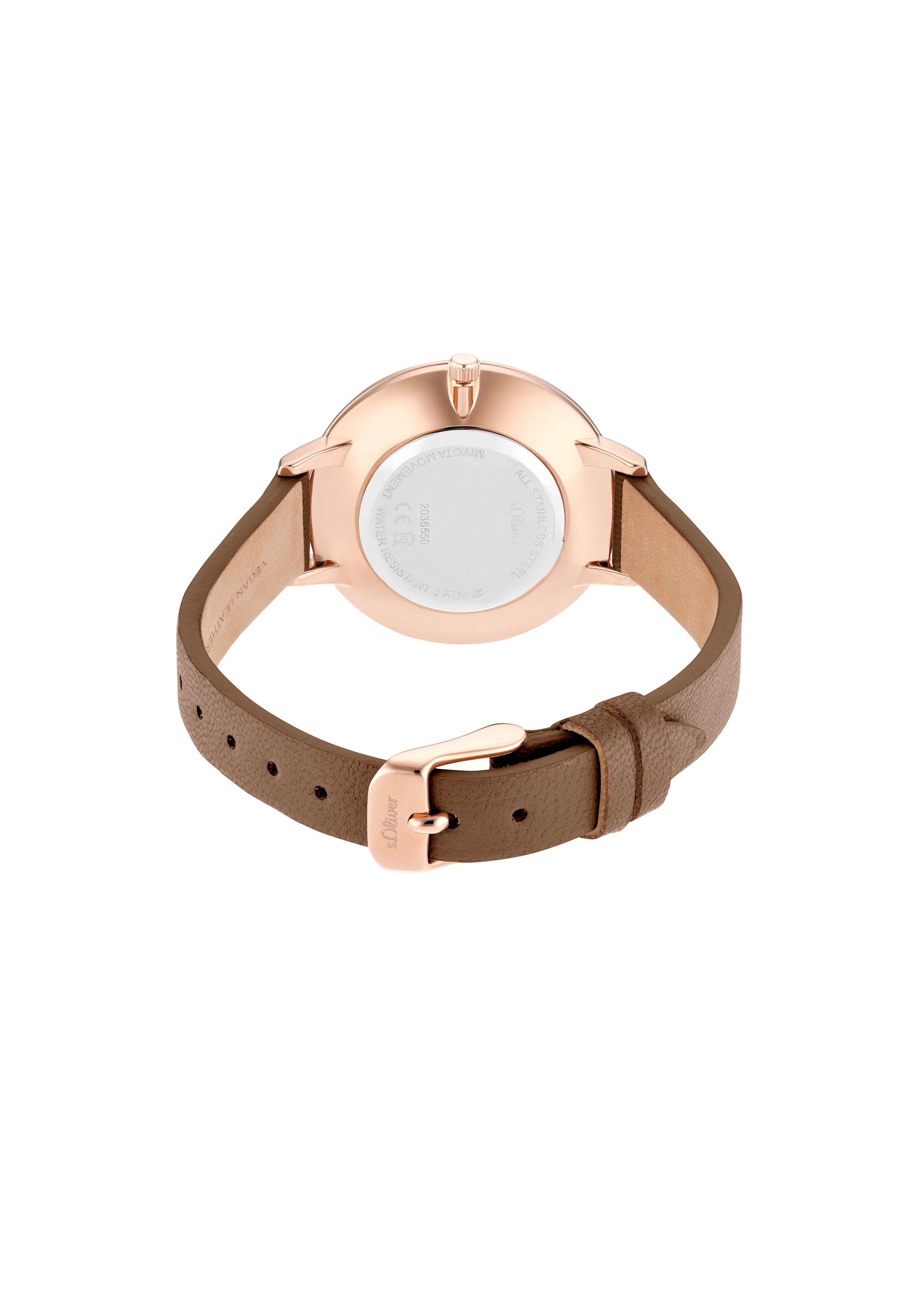 Armbanduhr mit Lederband  6008997-09B0