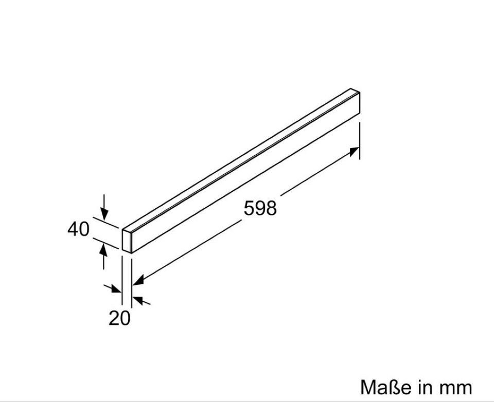 SIEMENS Montagezubehör Dunstabzugshaube LZ46551 Griffleiste Edelstahl 60 cm für Flachschirmhauben (1 St)