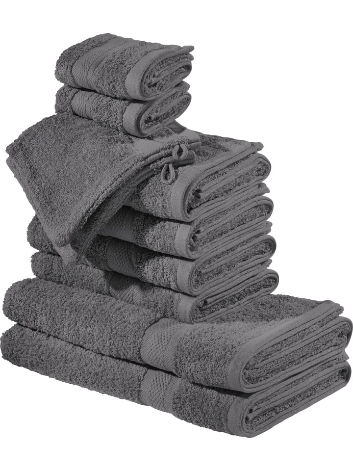 REDBEST Frottier Frottier-Set 10-tlg. Chicago in anthrazit günstig kaufen onesize