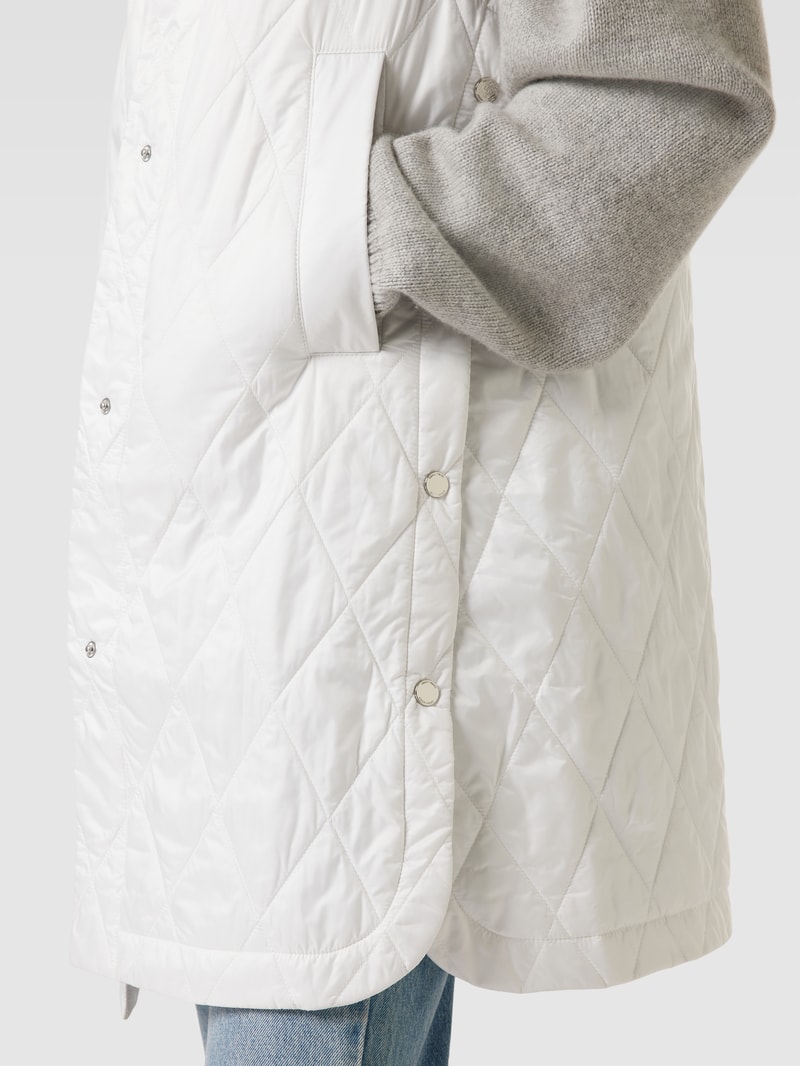 Steppweste mit Stehkragen in offwhite