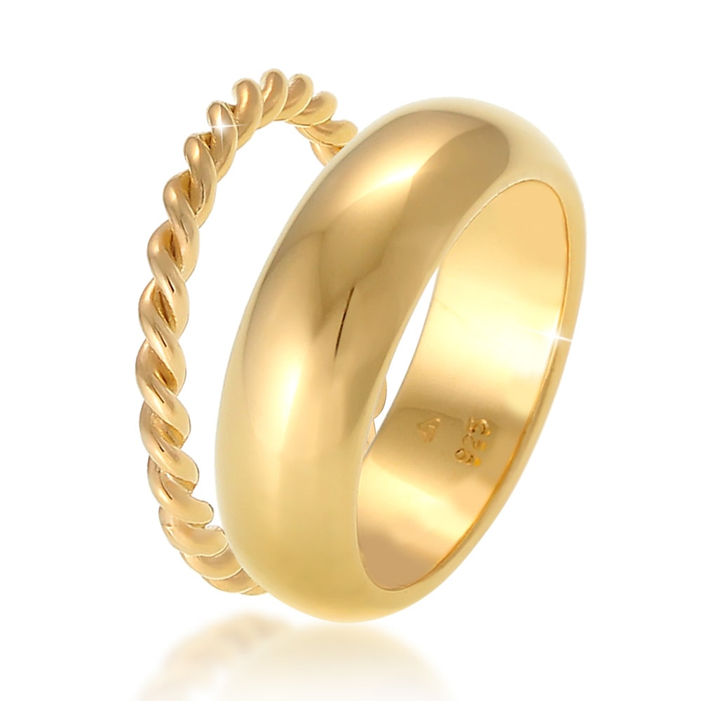 Elli PREMIUM Elli PREMIUM Bague Élégant Trend Blogger Basic Minimal Ensemble Bague Femme - (92 Bague