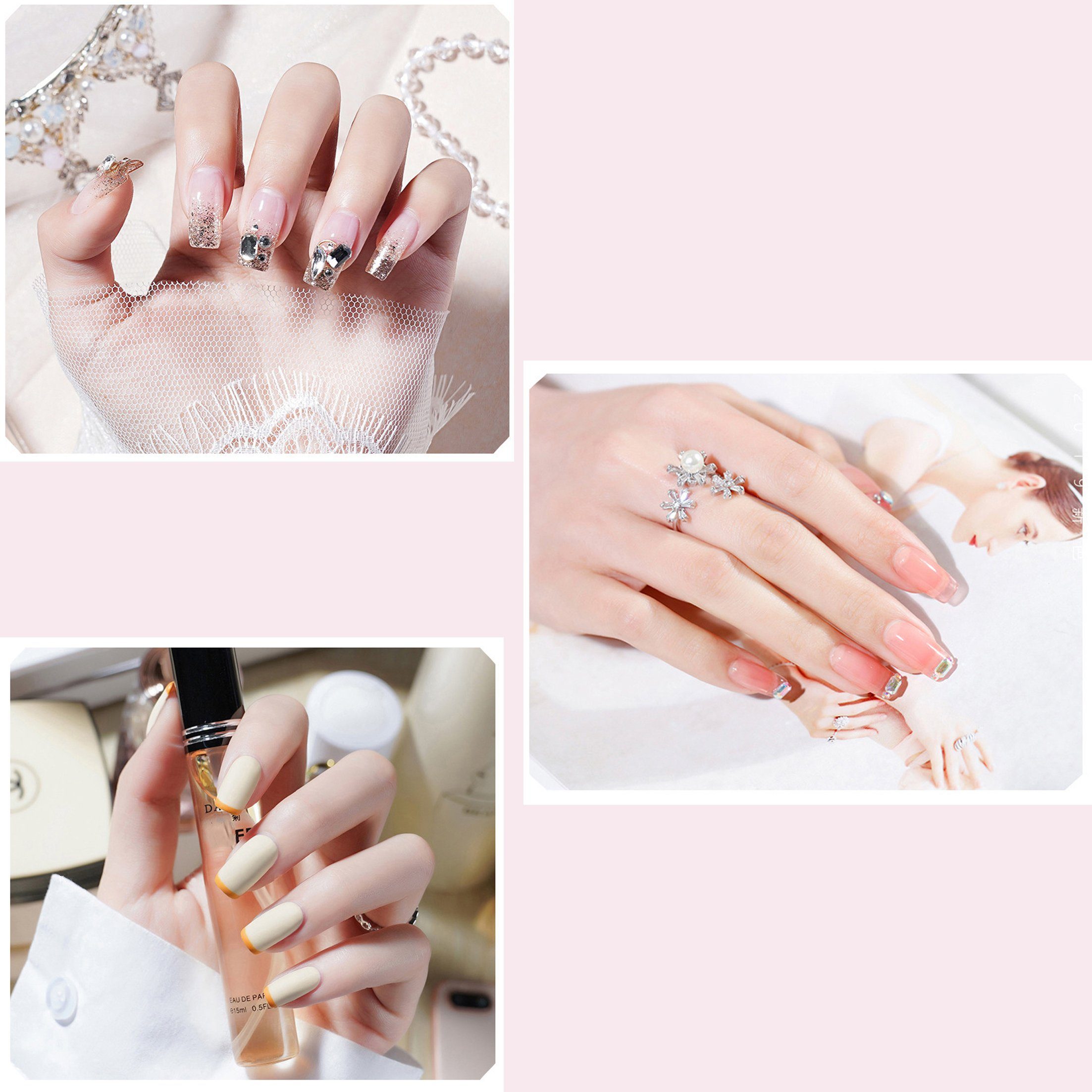 Scheiffy Gel-Nagellack Nagelverlängerung Gel,Nail Art Set,6 Farben Lampe zum Backen,15ml