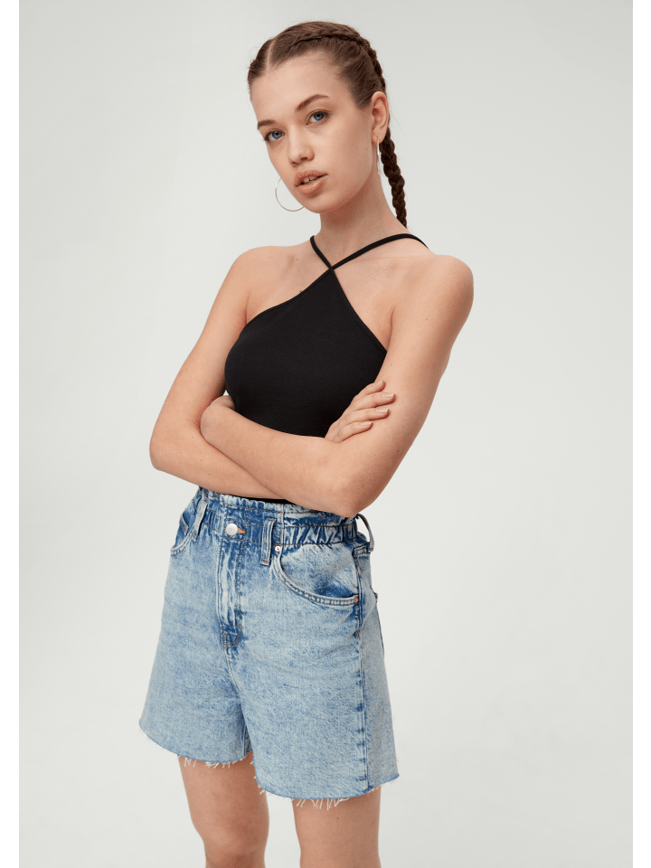 QS Jeans-Hose kurz in Blau günstig kaufen 36
