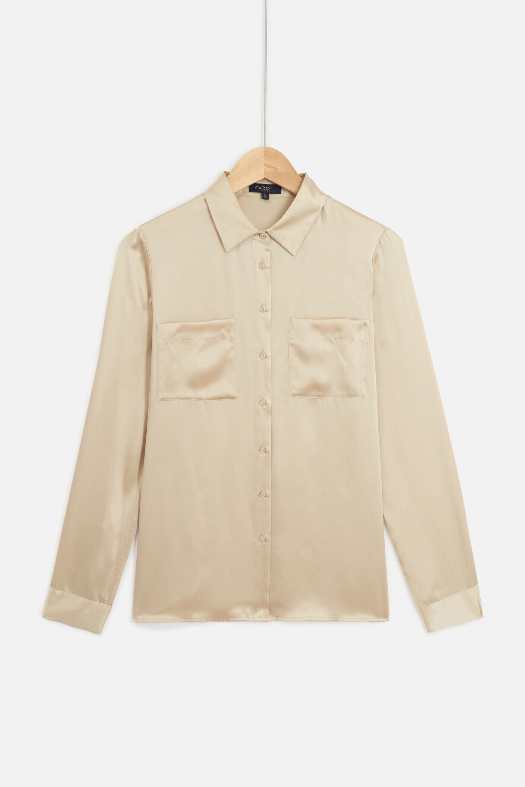 chemise jeanne b en soie beige femme