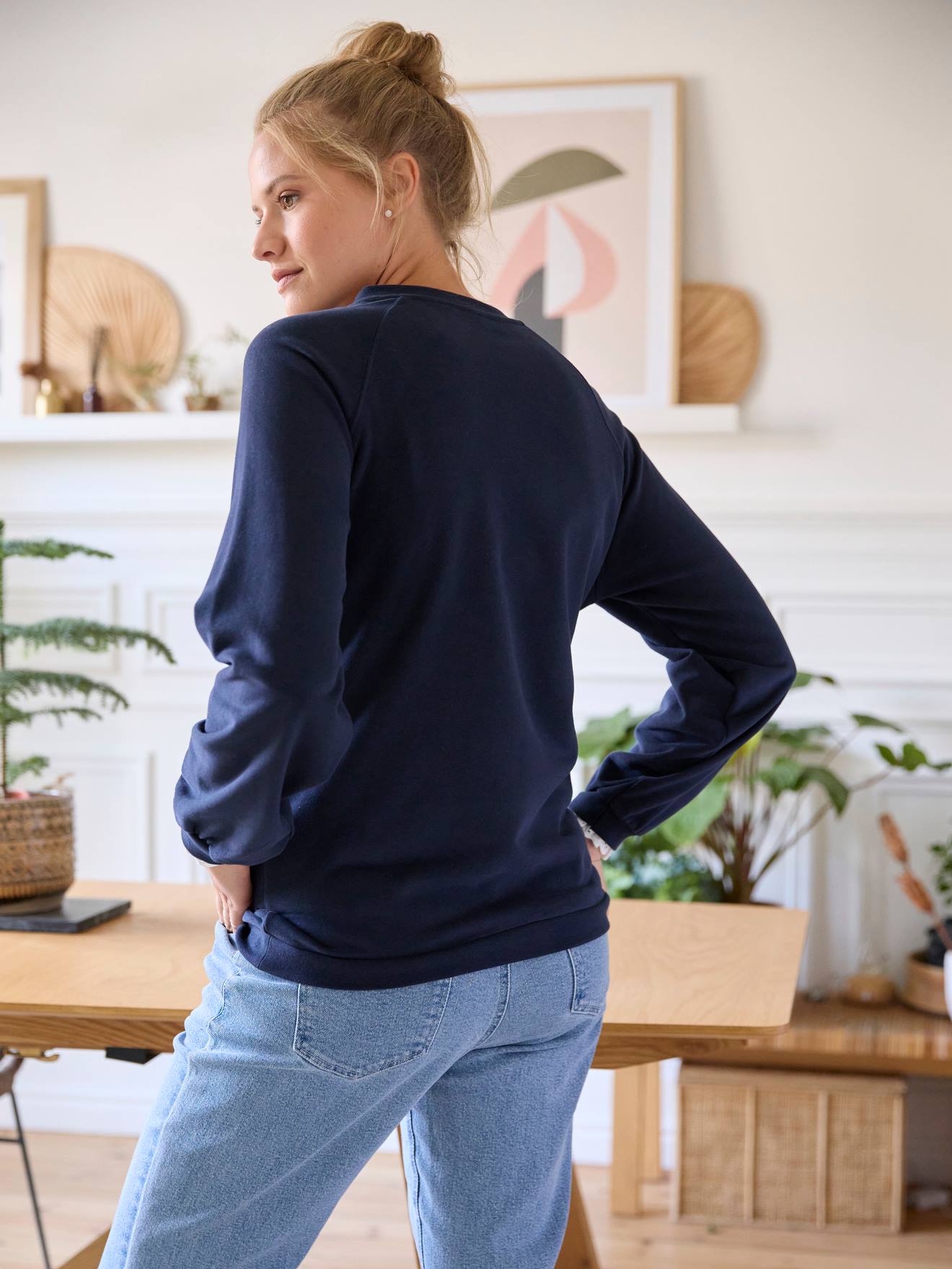 Vertbaudet Sweatshirt, Schwangerschaft & Stillzeit - camelfarben