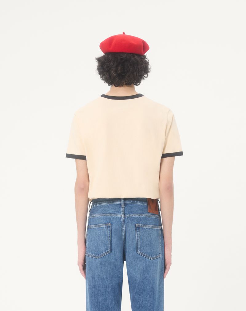Valentino bomulds-T-shirt med panterprint