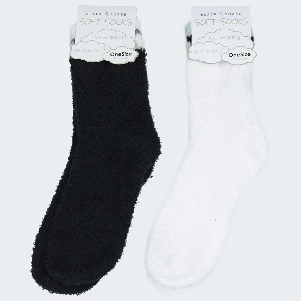 Black Snake Schwarz/Weiß 2-Pack Damen Kuschelsocken