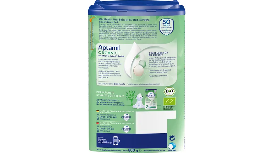 Aptamil Organic 1 Anfangsmilch 800 g