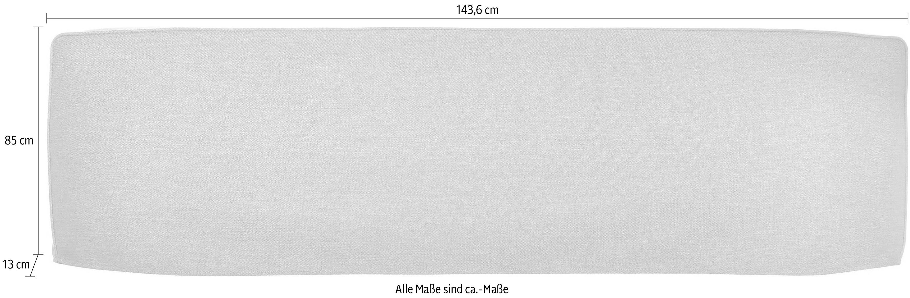 Müller SMALL LIVING Kopfteil FLAI Polsterkopfteil, hervorragende Ergänzung für Doppelbett FLAI, ohne Kopfteil
