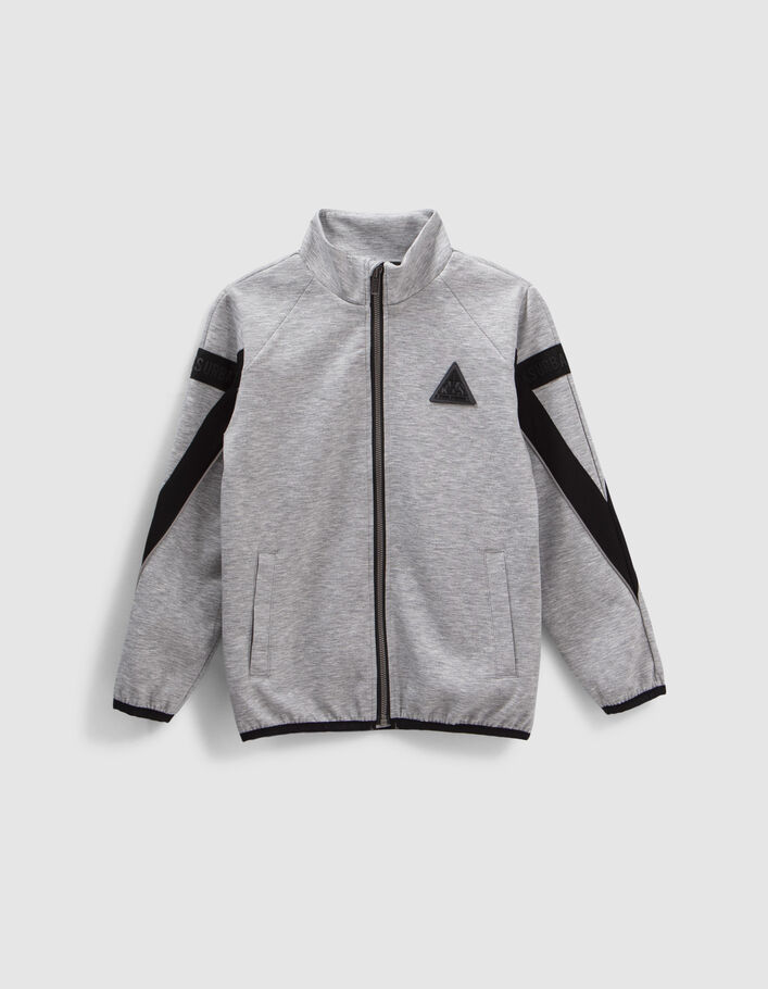 Cardigan gris détails noirs et réfléchissants garçon