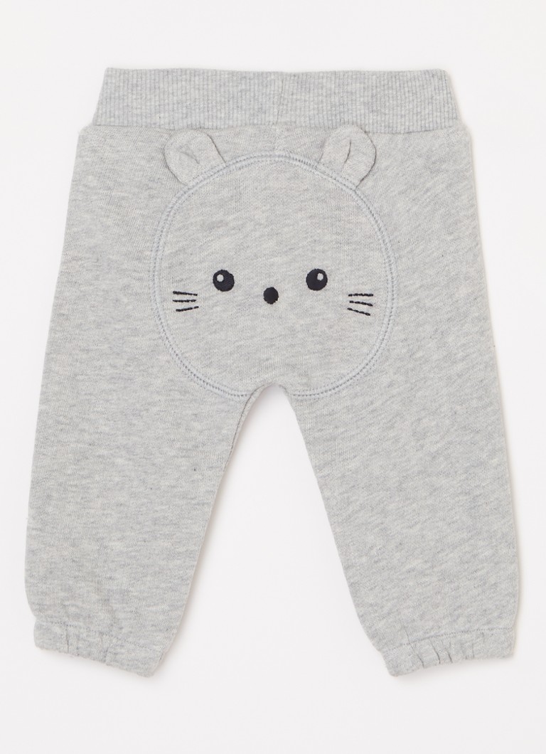 Pantaloni de trening Benetton cu croială conică și broderie.