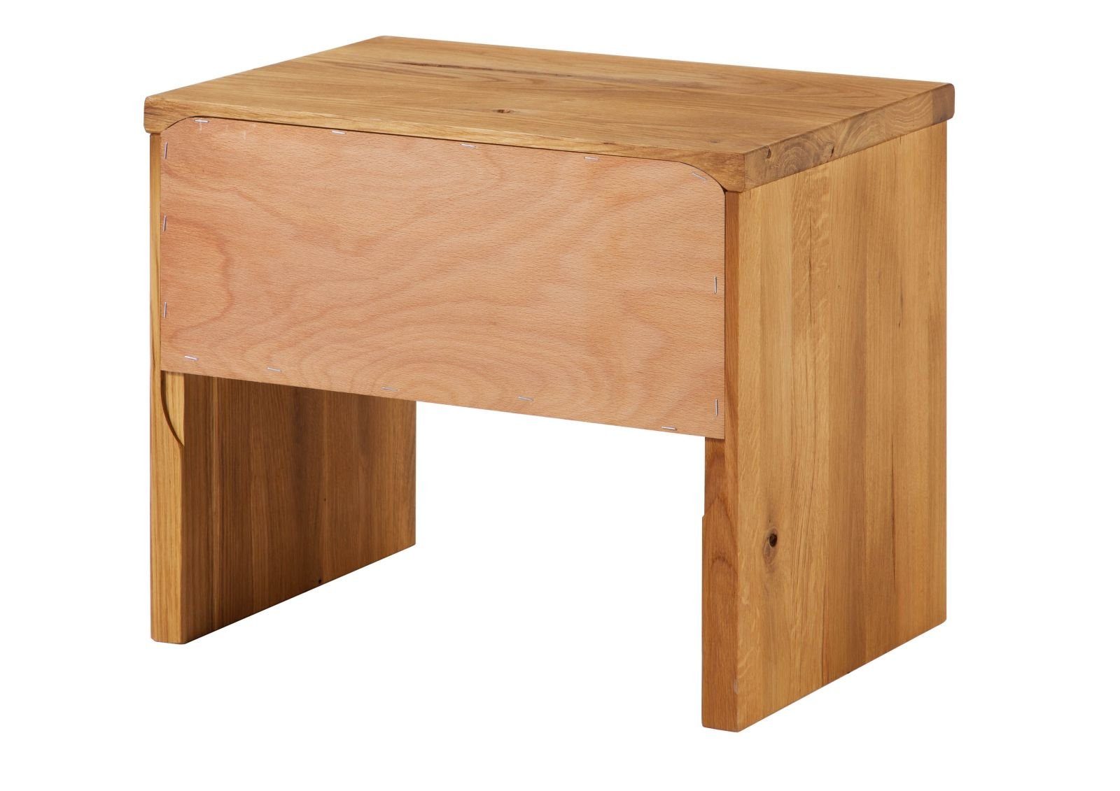 Massivmoebel24 Nachttisch Nachttisch Wildeiche 50x35x40 natur geölt JANGALI #719