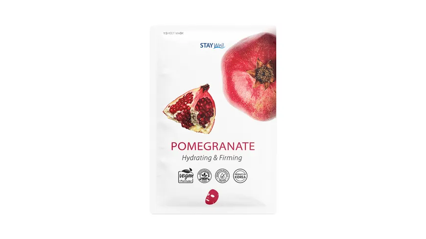 STAY Well Vegan sheet mask - POMEGRANATE